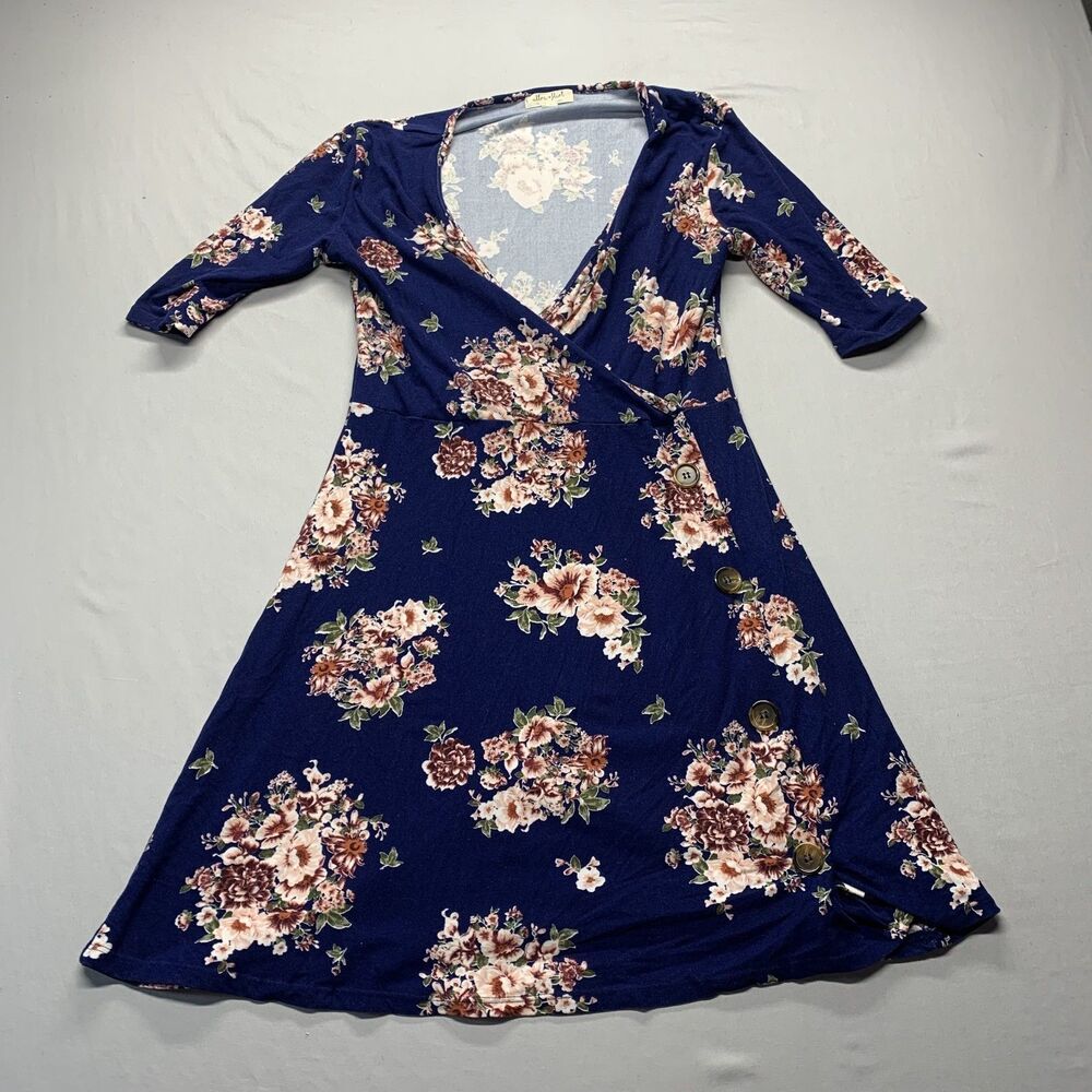 Women's Size M Dress By Ultra Flirt Sleeve Chic Floral Print